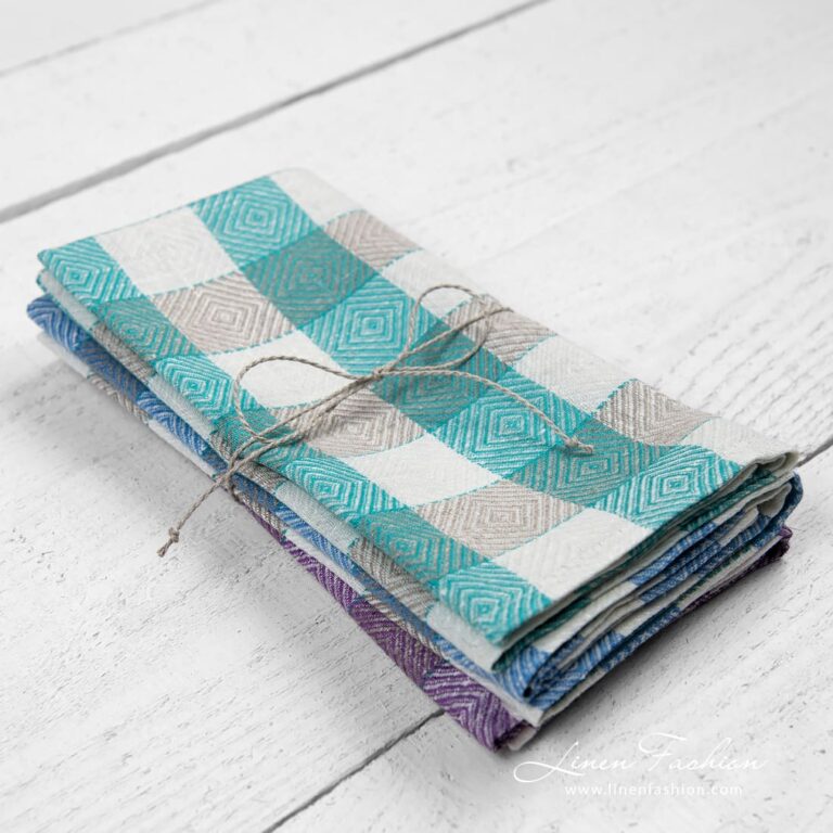 Linen kitchen towel set no. 26