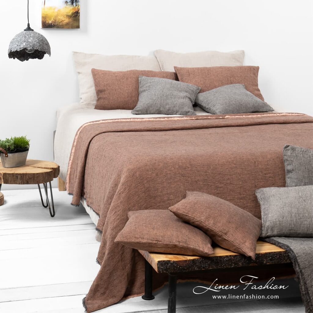 Leila brown bedspread.