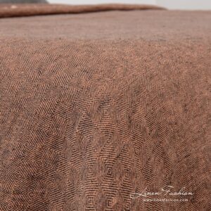 Brown bedspread.