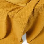 BINGO musztardowy pled