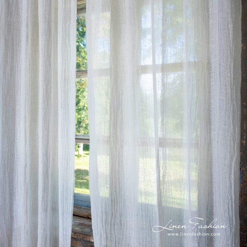 White colour curtain.