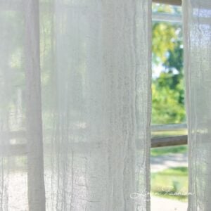 100% linen white curtain.