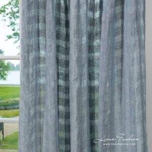 KORI bluish grey linen curtain