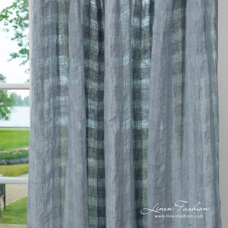 KORI bluish grey linen curtain