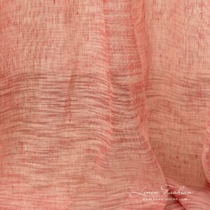 Rosy linen curtain woven with fancy yarns
