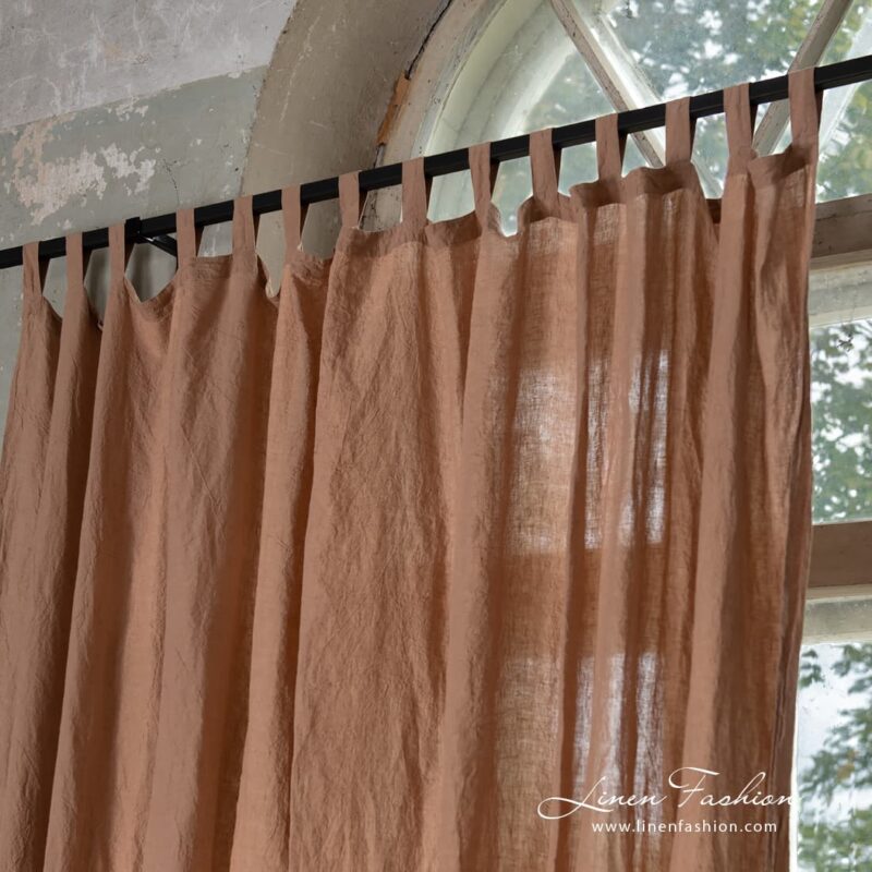 Brown curtain ATLANTA.