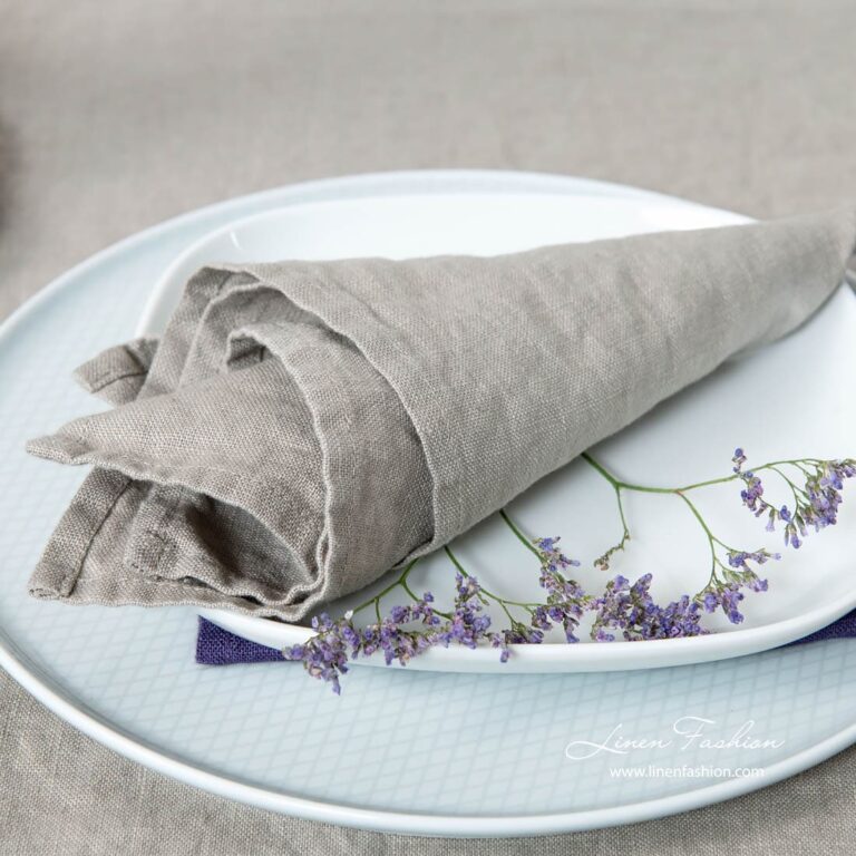 Brownish grey linen napkin, GAMMA.