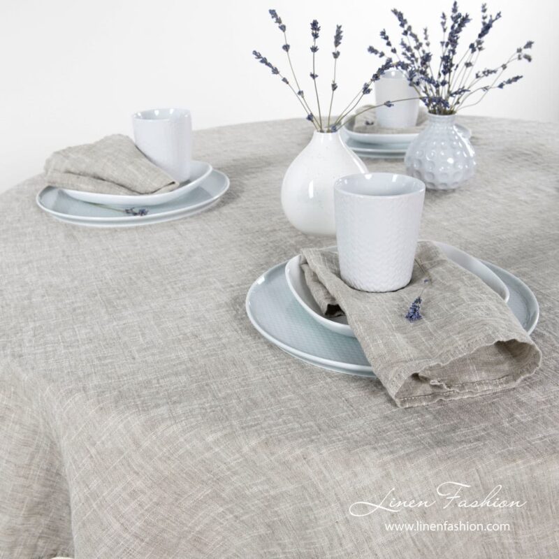 Astra tablecloth in light grey.
