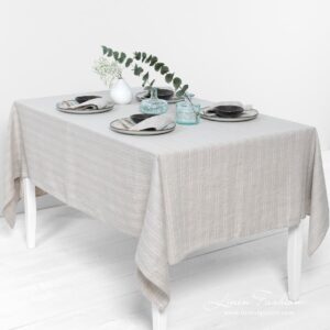 URBAN grey linen tablecloth
