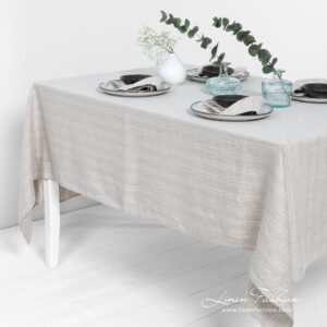 URBAN natural color linen tablecloth