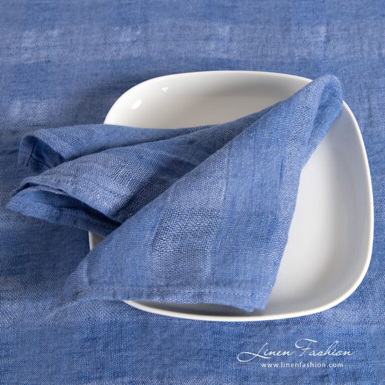 PORTO blue linen napkin