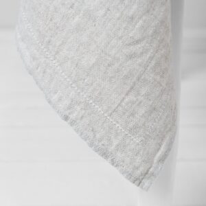 beige linen tablecloth washed with hemstitch