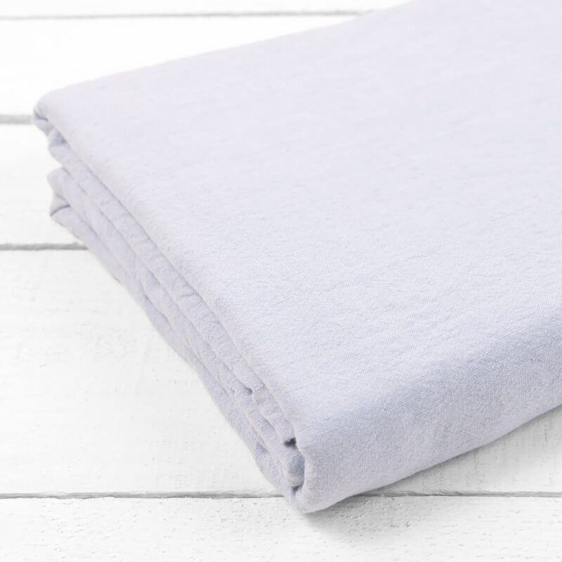 blue linen flat sheet, washed