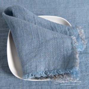 MANTIS blue linen napkin