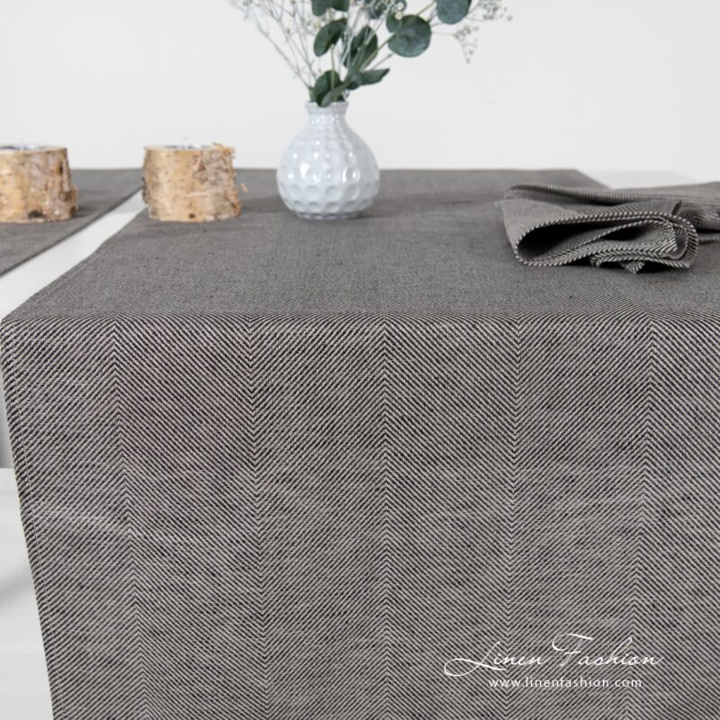 MINERAL linen cotton table runner