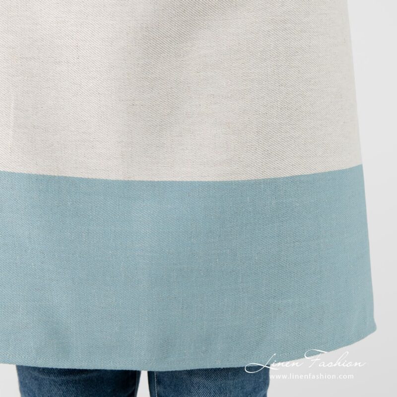 JAVA linen cotton apron bottom detail