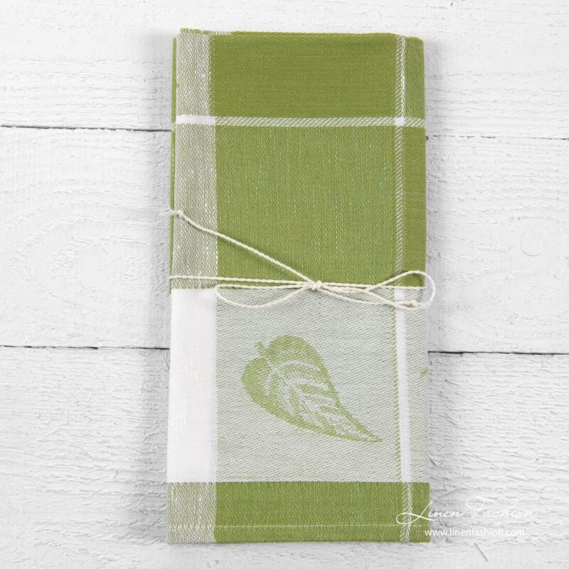 Light green kitchen towel.