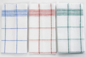 Set of three linen kitchen towels