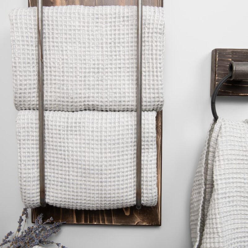 linen cotton ice grey bath towel, big size