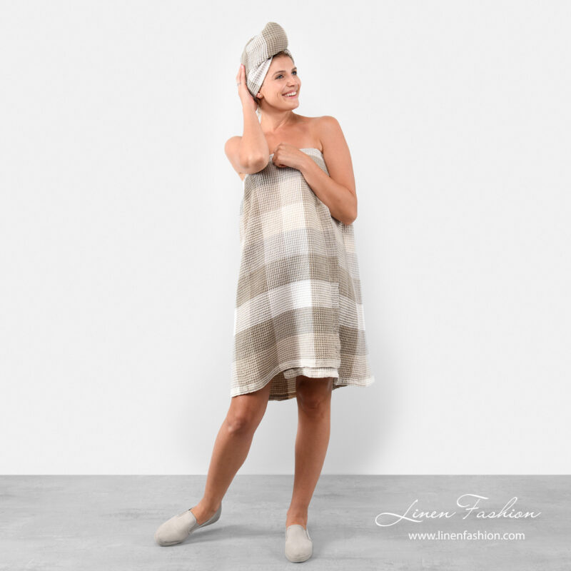 Linen body wrap towel