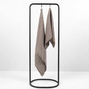 linen bath grey brown towel.