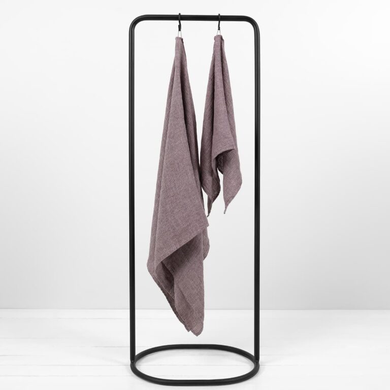 linen violet bath towel.