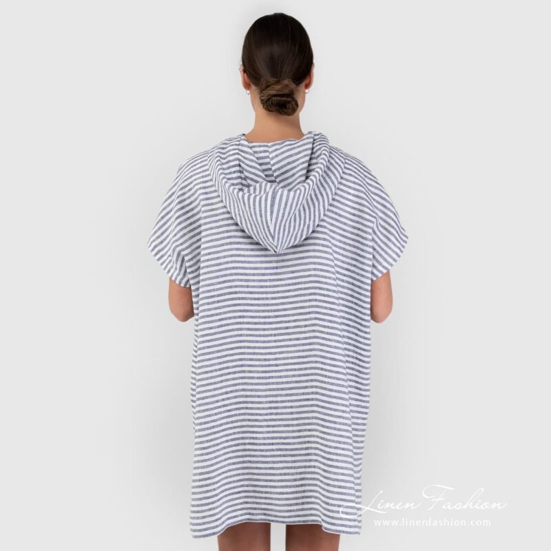 Beach poncho with a hood