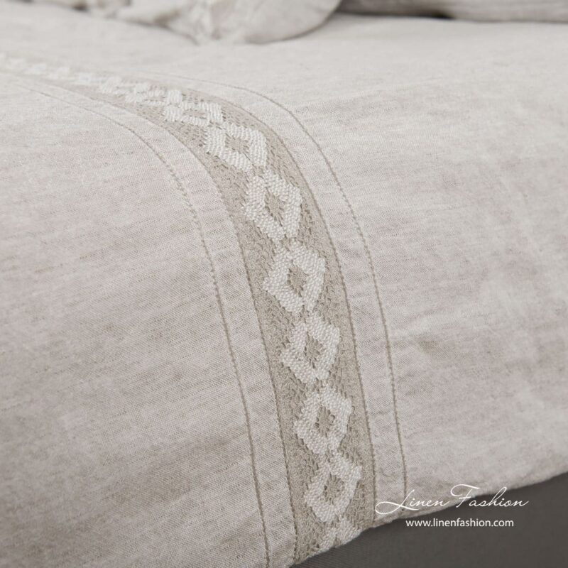 ROJUS white bed linen duvet decorative laces