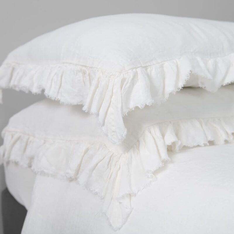 off white linen pillow cases, washed