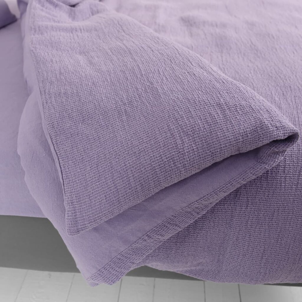 ROYAL Pościel liliowa 5 rolay lilac duvet cover, one side classical waffle