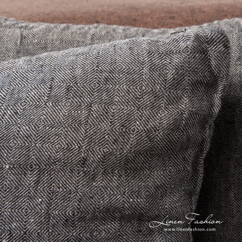 Grey colored cushion cover, leila.
