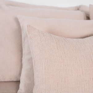 white cocoa linen cushion cover, waffle.