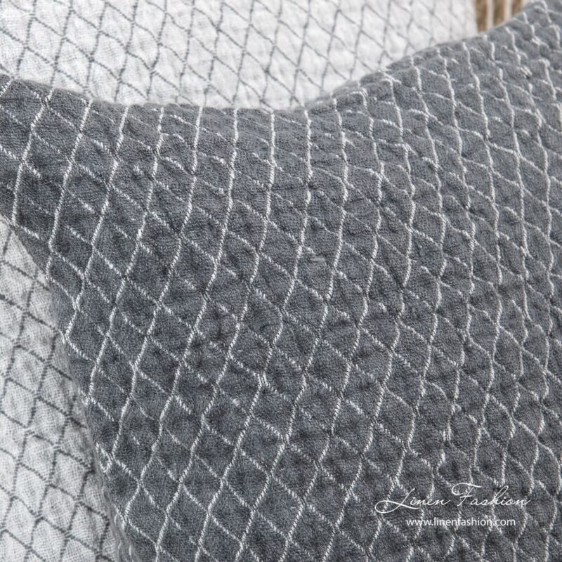 Grey linen cushion cover, Sienna.