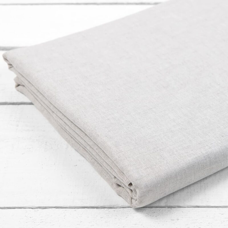 linen cotton beige flat sheet, natural