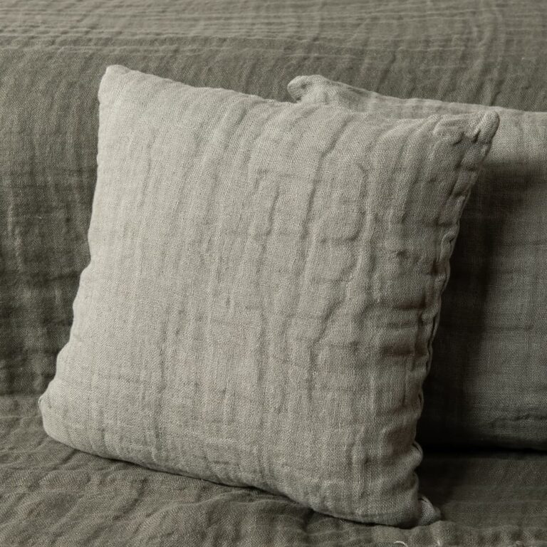 grey linen cushion cover