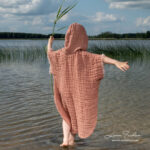 PLAZA brązowe ponczo