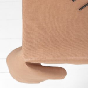 linen cotton light brown tableclot, uni color