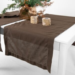 linen cotton brown runner in 2 sizes.