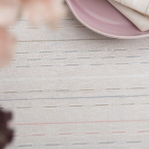 Riga white tablecloth linen cotton fabric