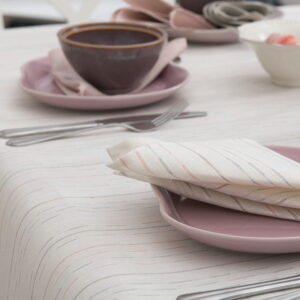 Riga white tablecloth on table