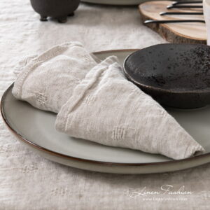 Grey linen napkin, SOLO.