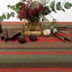 MIMOSA Obrus czerwono-brązowy