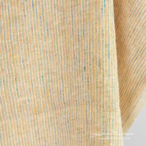 Linen fabric in narrow stripes
