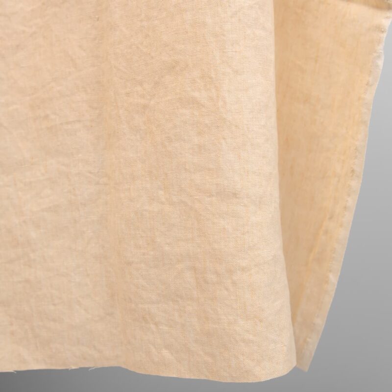 linen white yellow fabric, stone washed