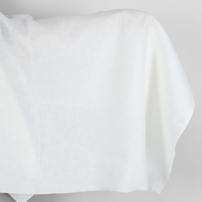 Linen fabric in plain off-white colour
