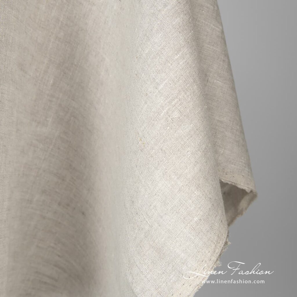 Tkanina jasnoszary len 4 Linen fabric in light grey can be used to make many home decor and clothing items