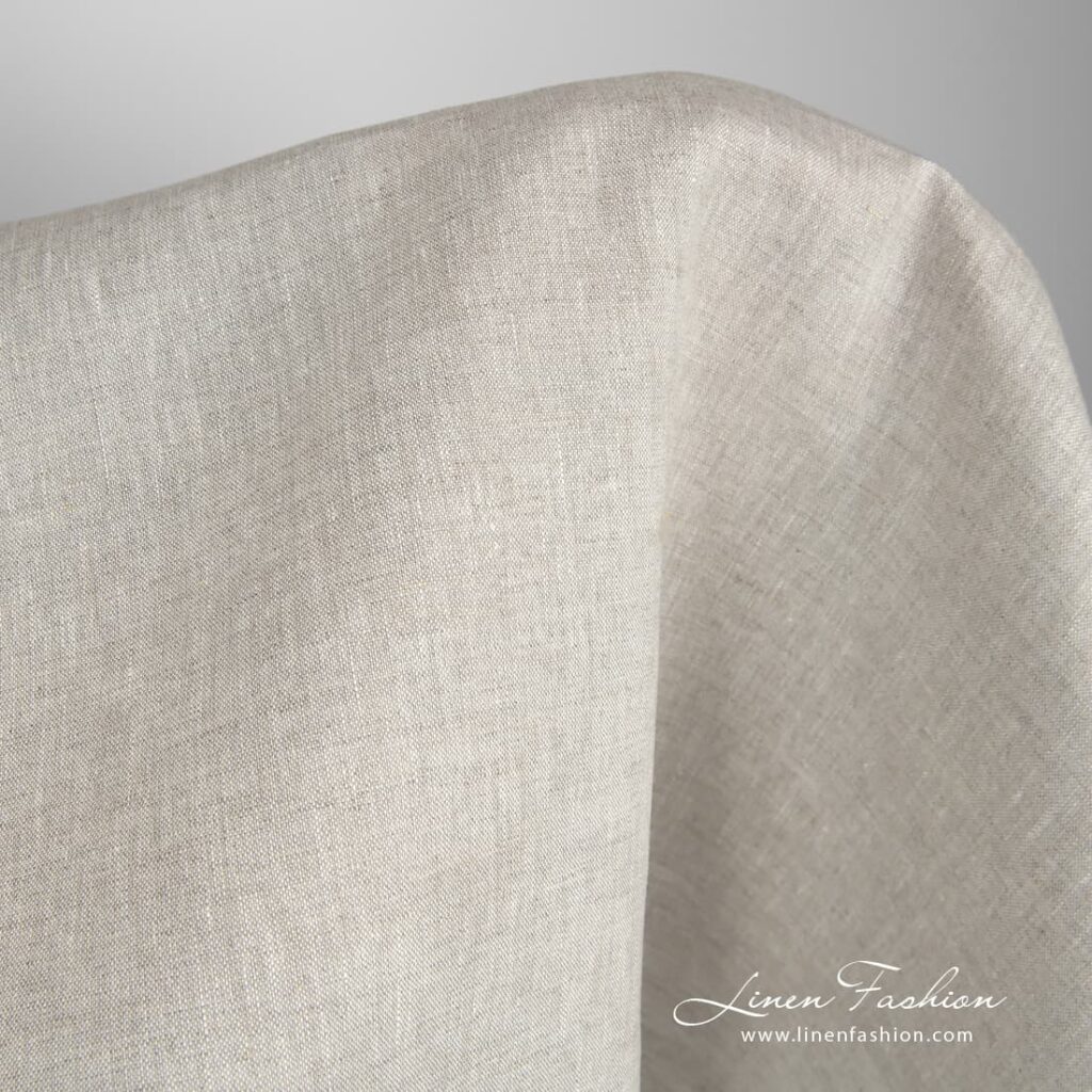 Tkanina jasnoszary len 2 Linen fabric in light grey colour