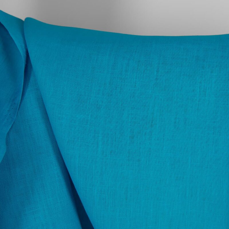 Linen fabric in vivid blue colour product photo