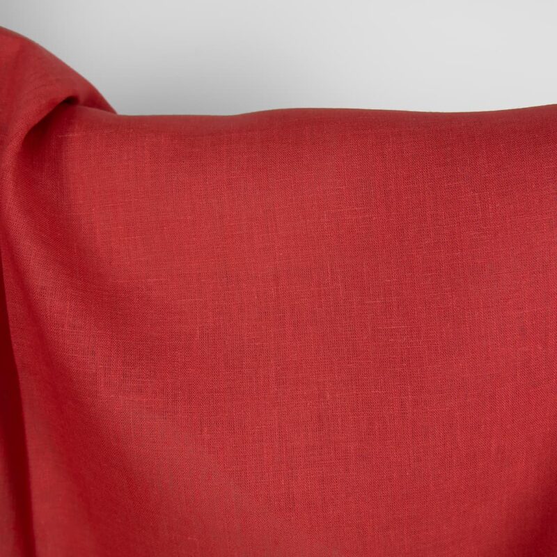 Linen fabric in cardinal colour product photo