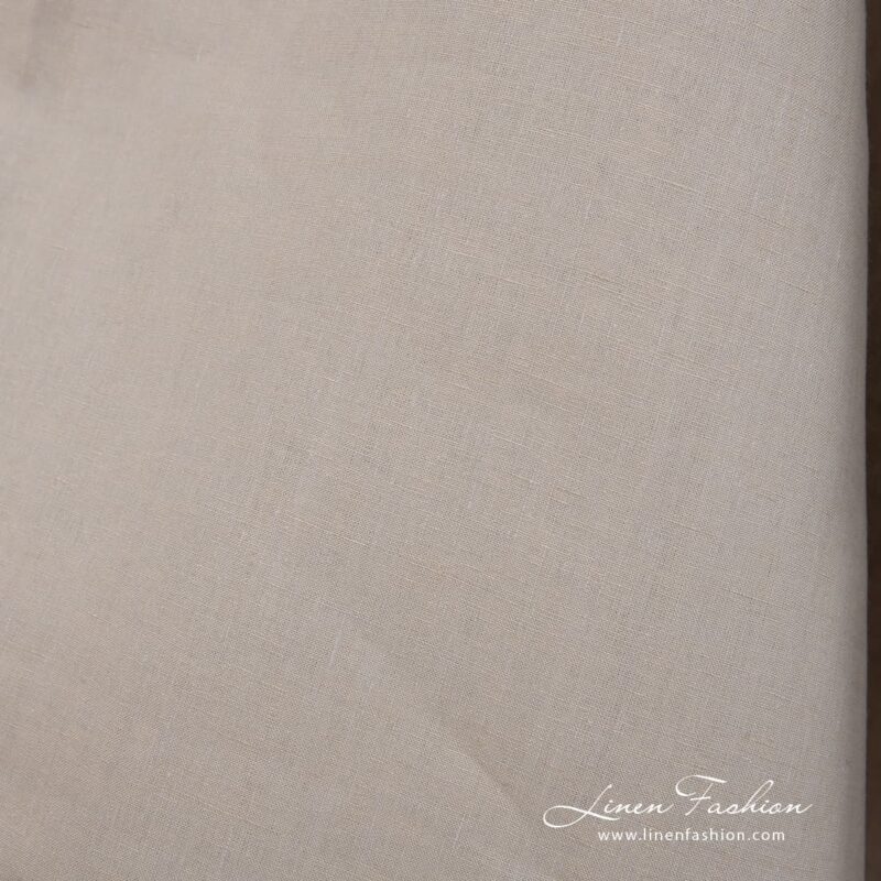 Sand grey linen fabric product picture close up detail view